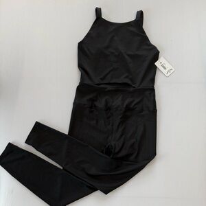 NWT Revolve Recycled Cut Out Onesie in Black - YEAR OF OURS size large